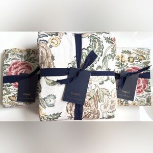 Pottery Barn Kravet Grandiflora Reversible F/Q Duvet Cover & Shams, Retail $379